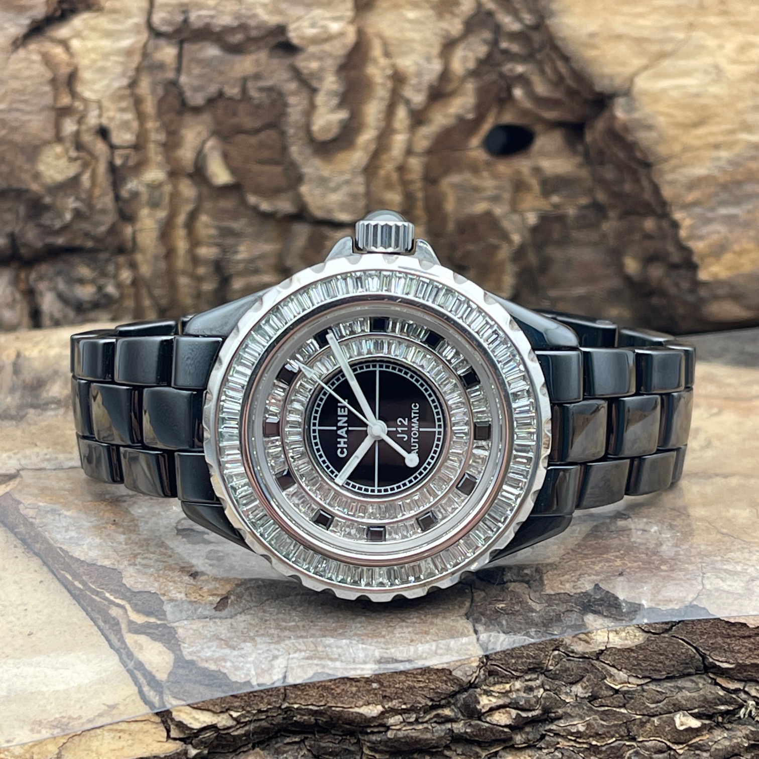 Chanel - J12 - Ref. J12/H2025 - Diamatbesatz Zifferblatt - Keramik/Stahl