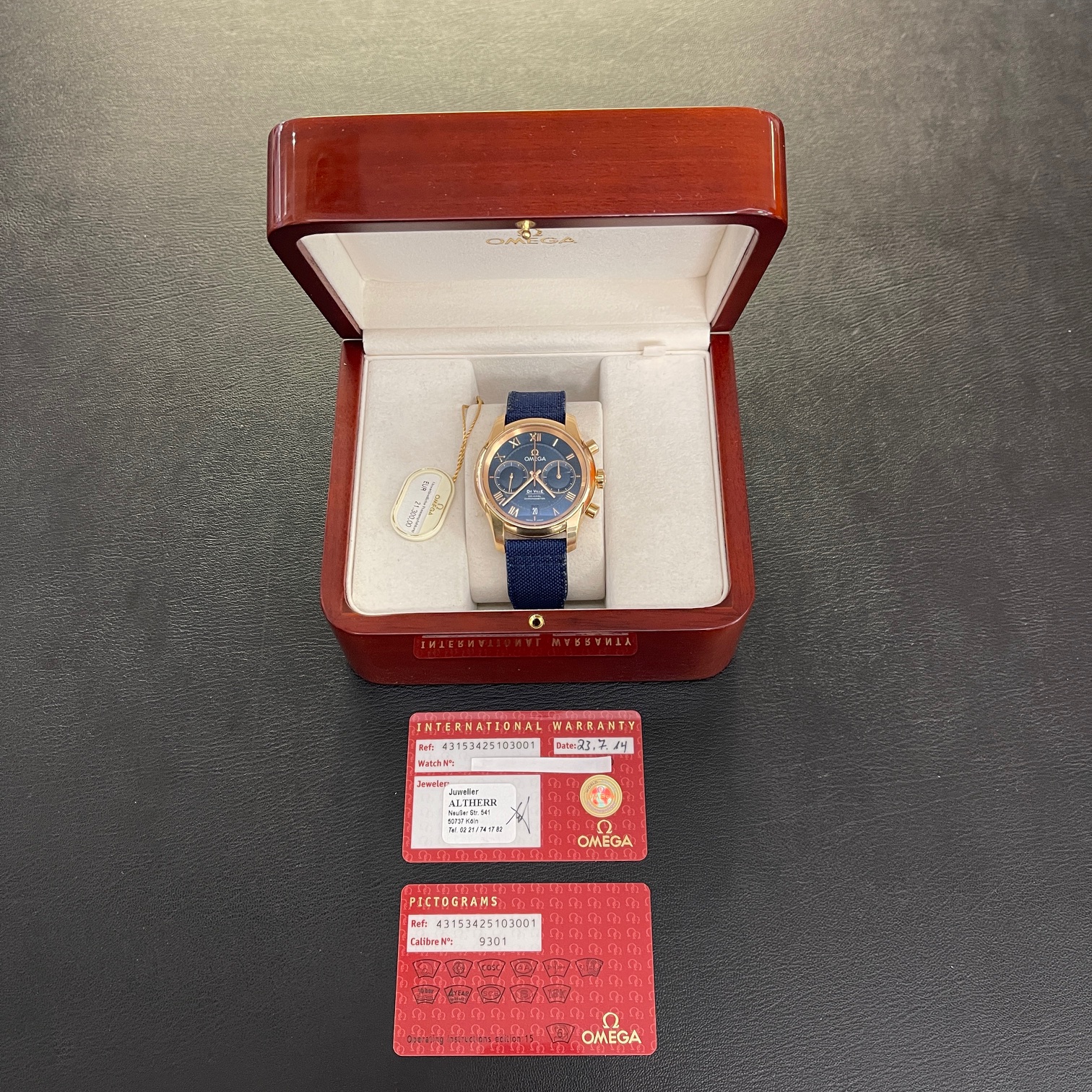 Omega - DeWille - Rosegold 750 - Ref. 43153425103001 - B/P 07/2014