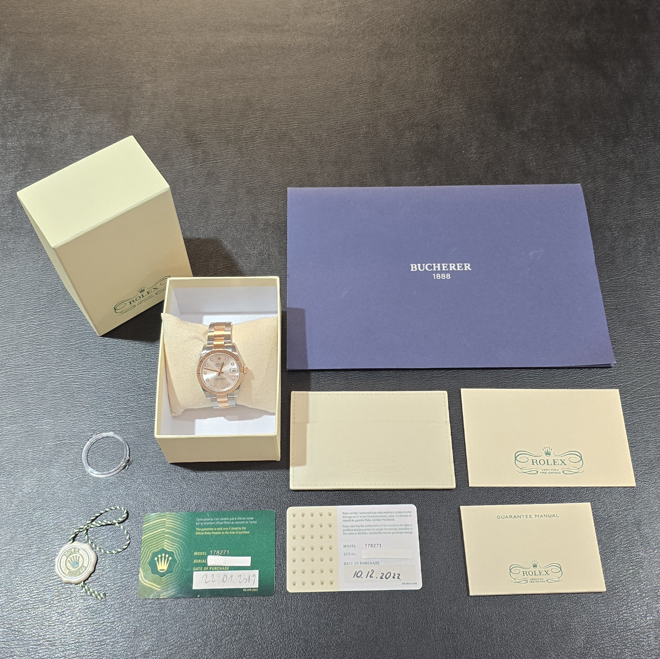 Rolex - Datejust 31 - Factory Dia Dial - Papiere 2019 - Ref. 178271