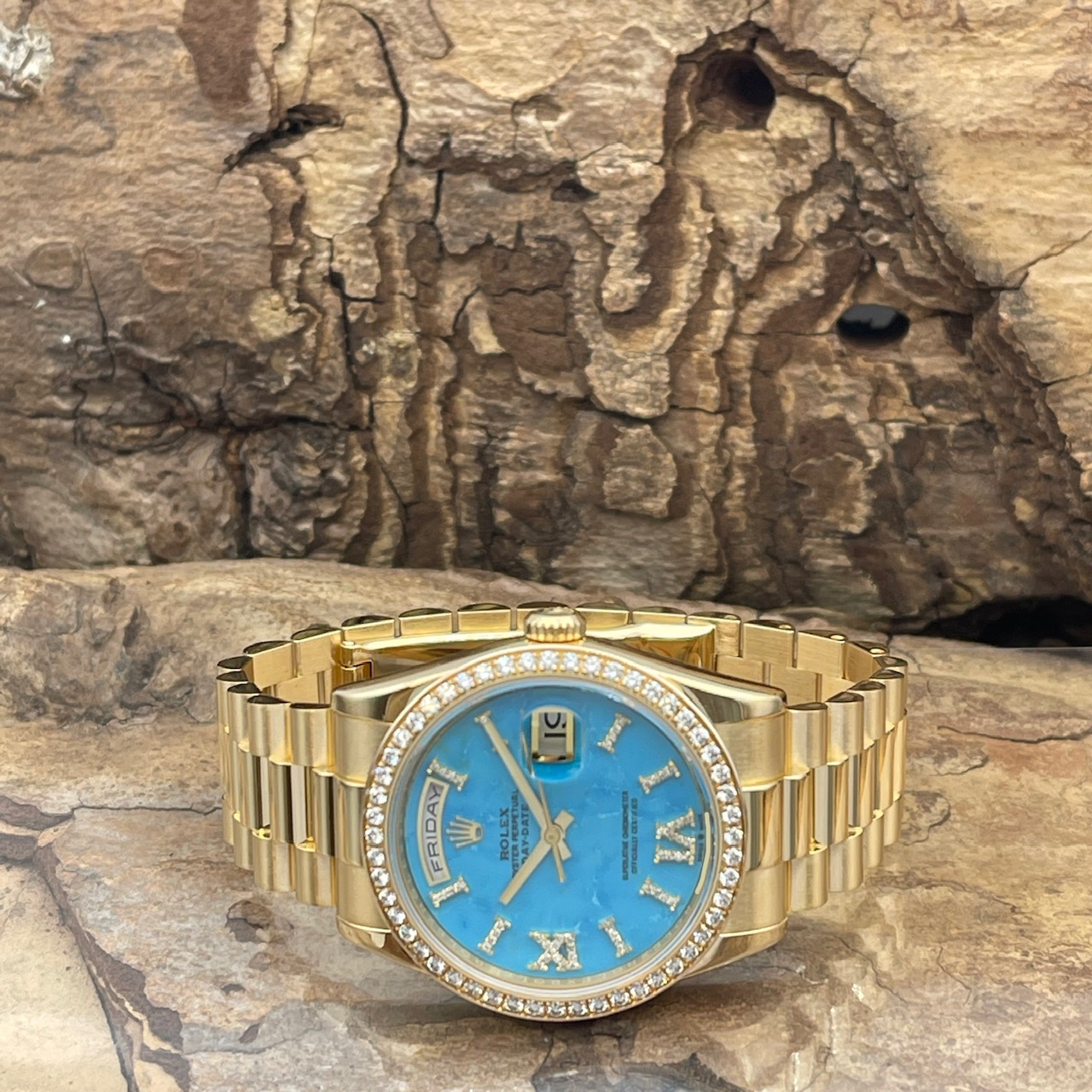 Rolex - DayDate 36 Dia - Ref. 118238 - Box und Papiere 10/2018 - Lünette und Zifferblatt AFTERMARKET