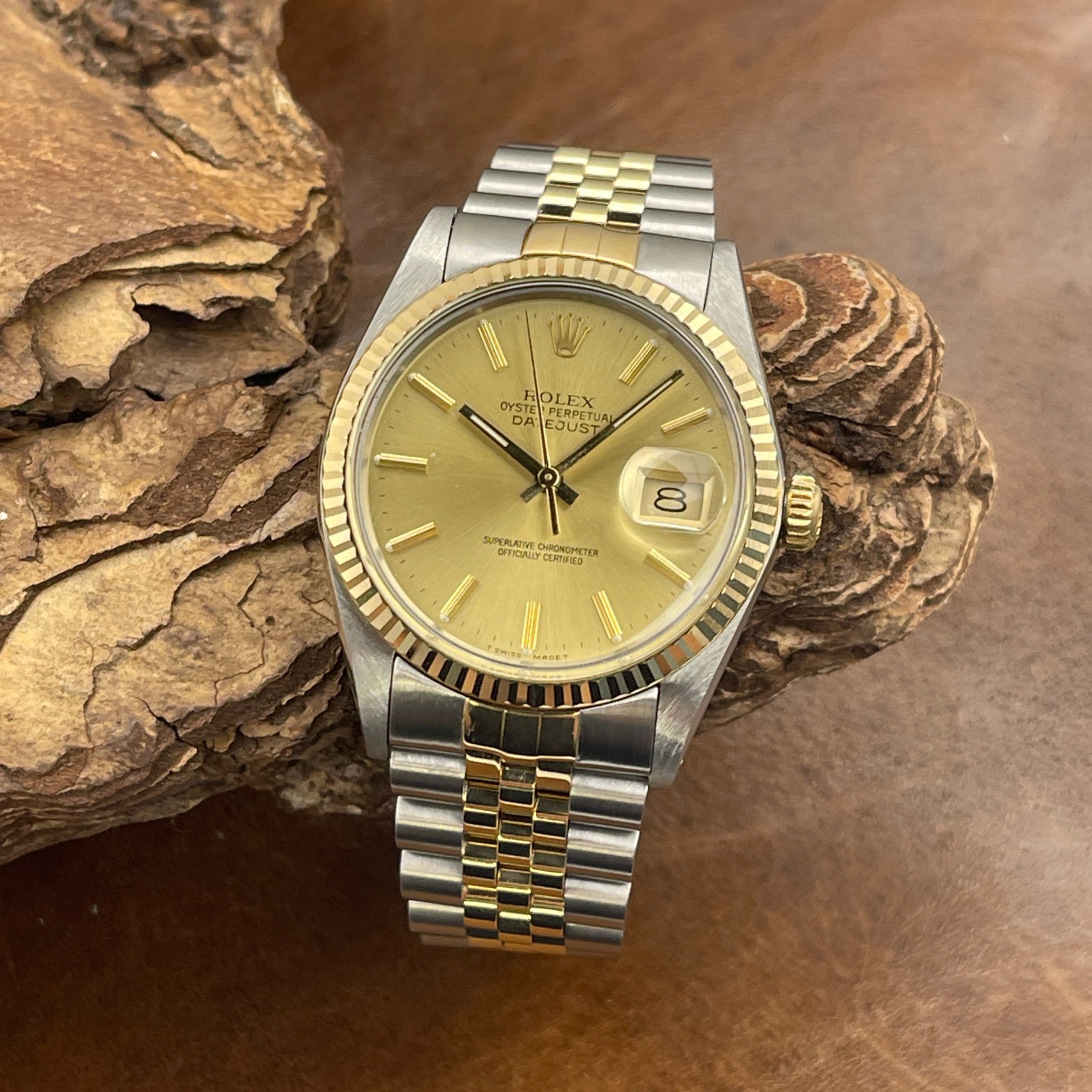 Rolex - Datejust 36 - Ref.: 16013 - Box und Papiere - AFTERMARKET Jubileeband