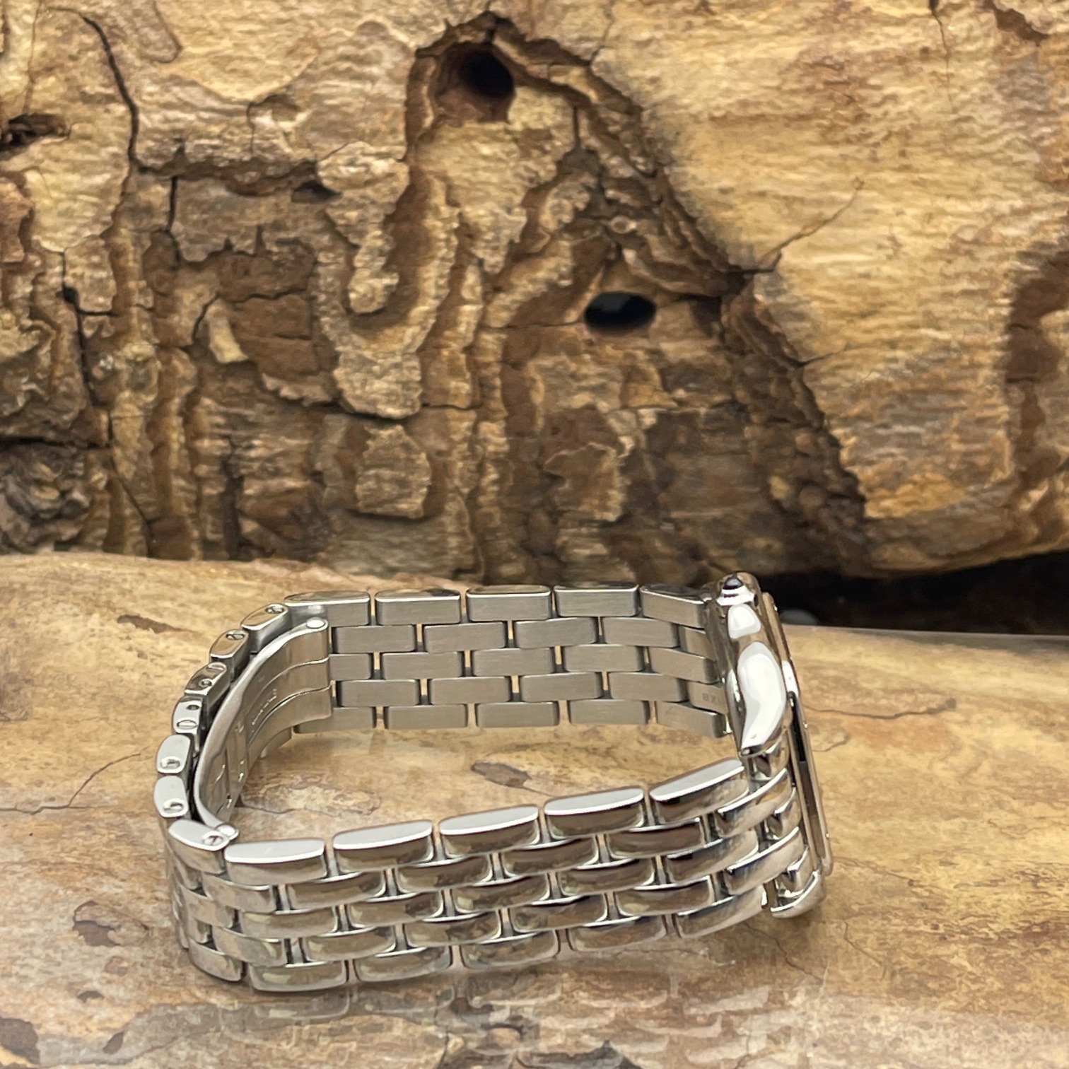 Cartier - Panthere Medium - Edelstahl - Ref. 4016 - Mit Cartier Box und weißem Zifferblatt - Stahlband