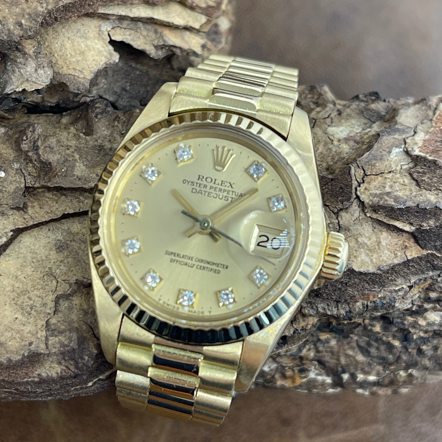 Rolex - Datejust Lady 26 - 750er yellow gold - Dia Dial - Ref. 6917
