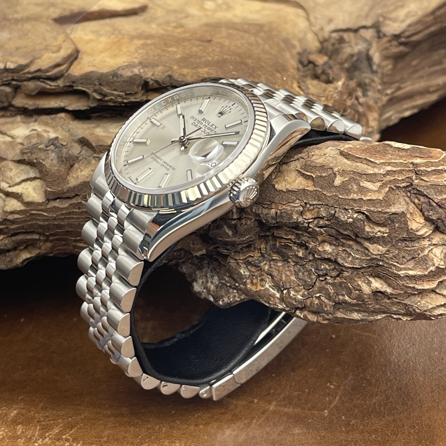 Rolex - Datejust 36 - Weißgoldlünette - Box/Papiere 2020 LC100 - Ref. 126234