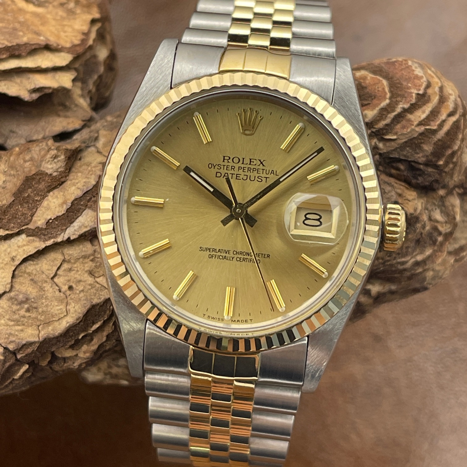Rolex - Datejust 36 - Ref.: 16013 - Box und Papiere - AFTERMARKET Jubileeband