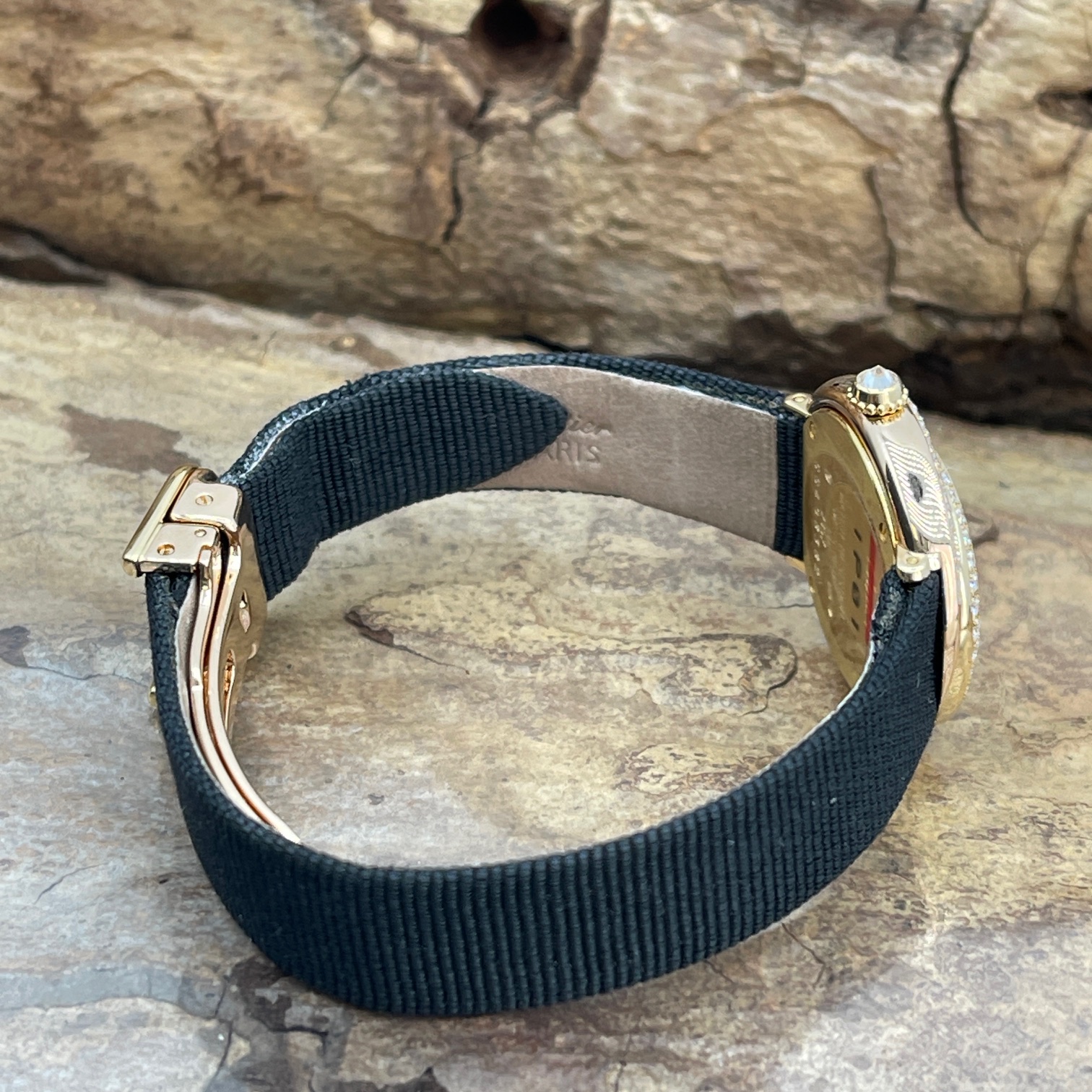 Cartier - Trinity Diamond - FULLSET 1998 - Ref. 2357 - Gelb, Weiß und Rosegold 750 mit weißem Zifferblatt in sehr gutem Zustand - Stoffarmband