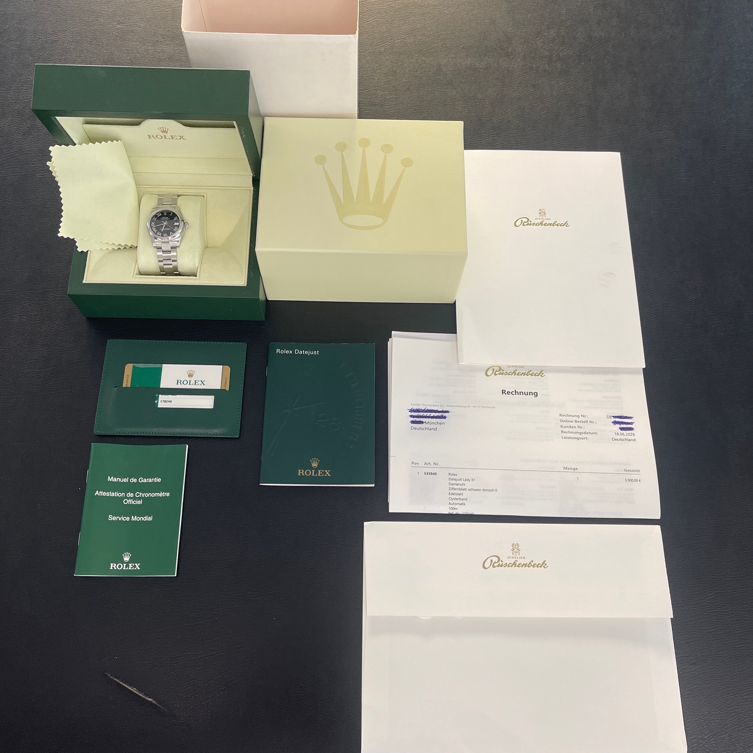 Rolex - Datejust 31 - Edelstahl - Box/Papiere 2017 - Ref. 178240