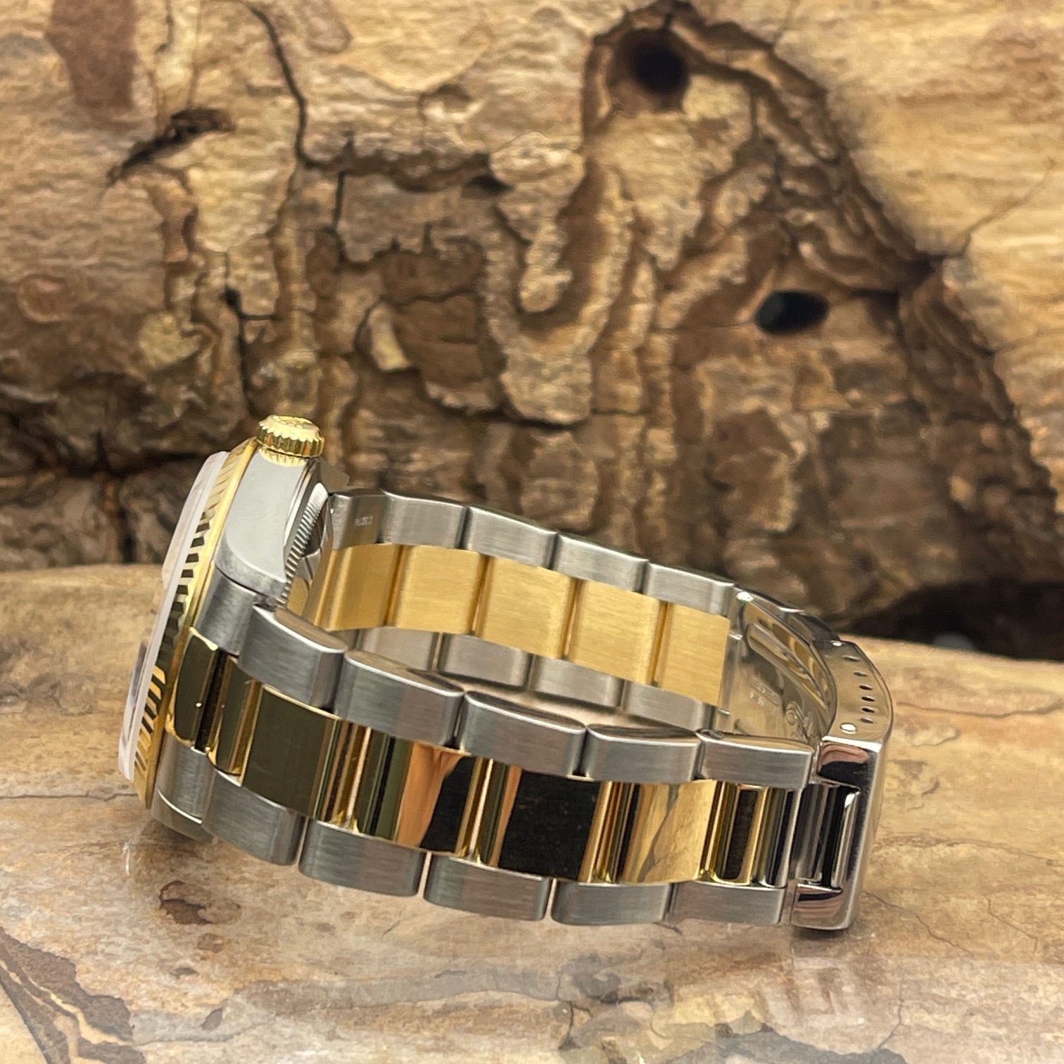 Rolex - Datejust 36 -Stahl/Gelbgold - Ref.:16233 - Box und Papiere aus 2003 - AFTERMARKET Oysterband