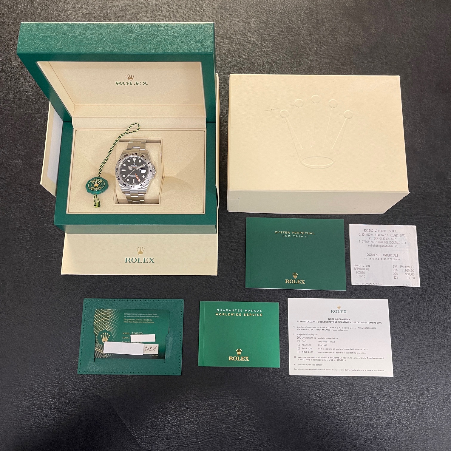 Rolex - Oyster Perpetual Date Explorer II - Box & Papiere LC EU- Ref. 216570