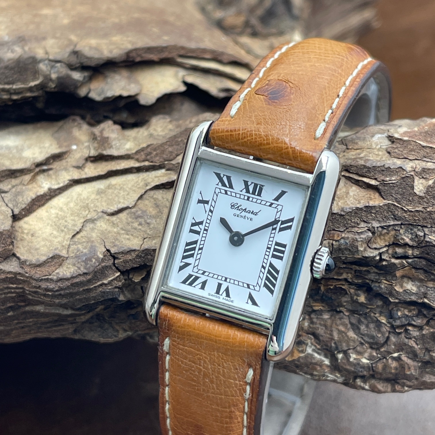 Chopard Classich -Tank Weiß Gold - VINTAGE - Ref. 5096