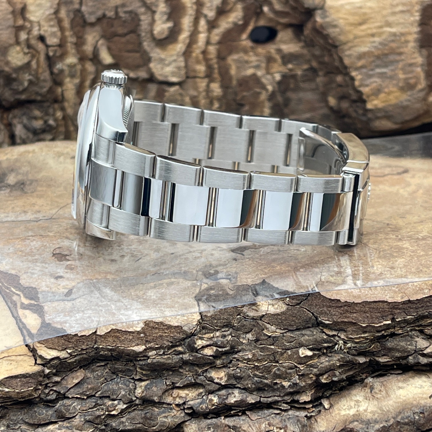 Rolex - Datejust 36 - Edelstahl mit Rosa Zifferblatt- Ref. 116200 - In Sehr Gutem Zustand - Stahl Rolex Oysterband