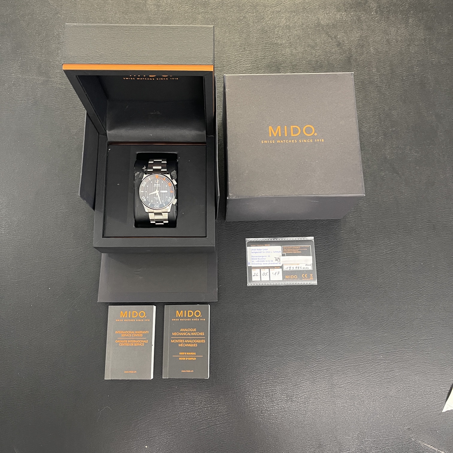 Mido - Multifort 42mm - Ref. 1B398SWASRUA - Box und Papiere 05.2017 - UNGETRAGEN
