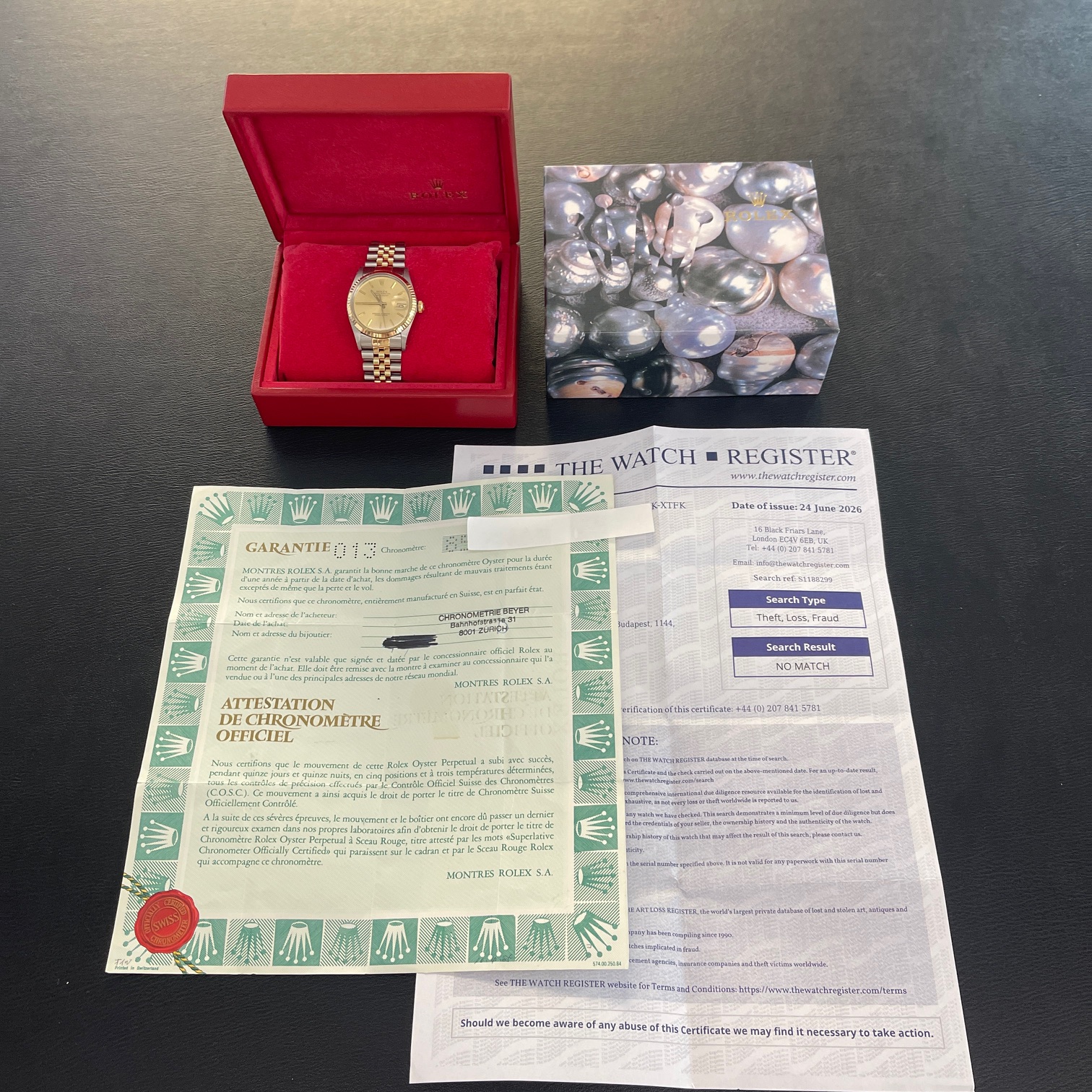 Rolex - Datejust 36 - Ref.: 16013 - Box und Papiere - AFTERMARKET Jubileeband