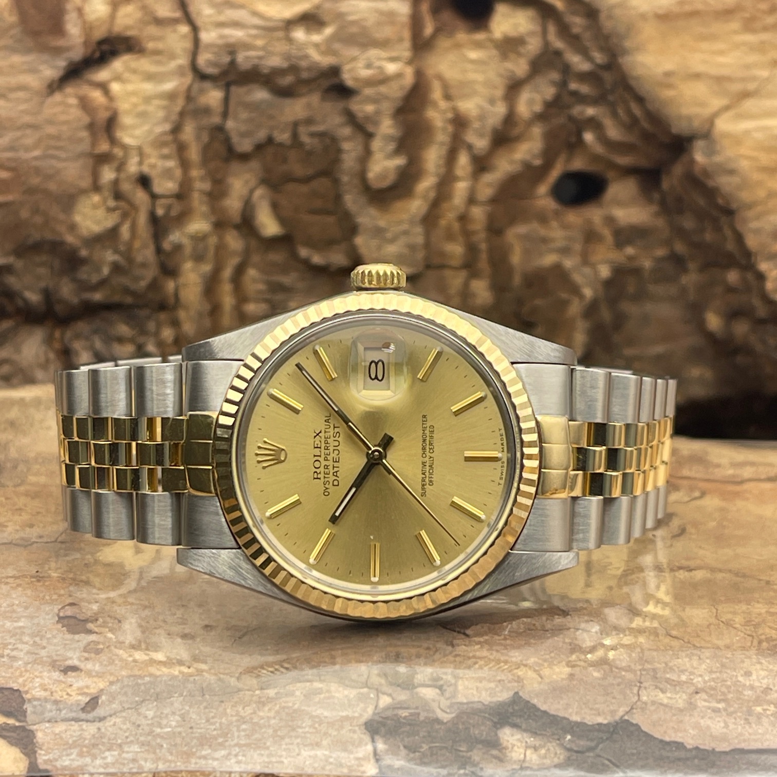 Rolex - Datejust 36 - Ref.: 16013 - Box und Papiere - AFTERMARKET Jubileeband