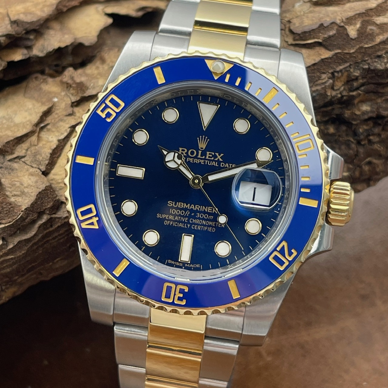 Rolex - Submariner Gelbgold/Stahl - Blaues Blatt - Box/Papiere 2018 - Ref. 116613LB