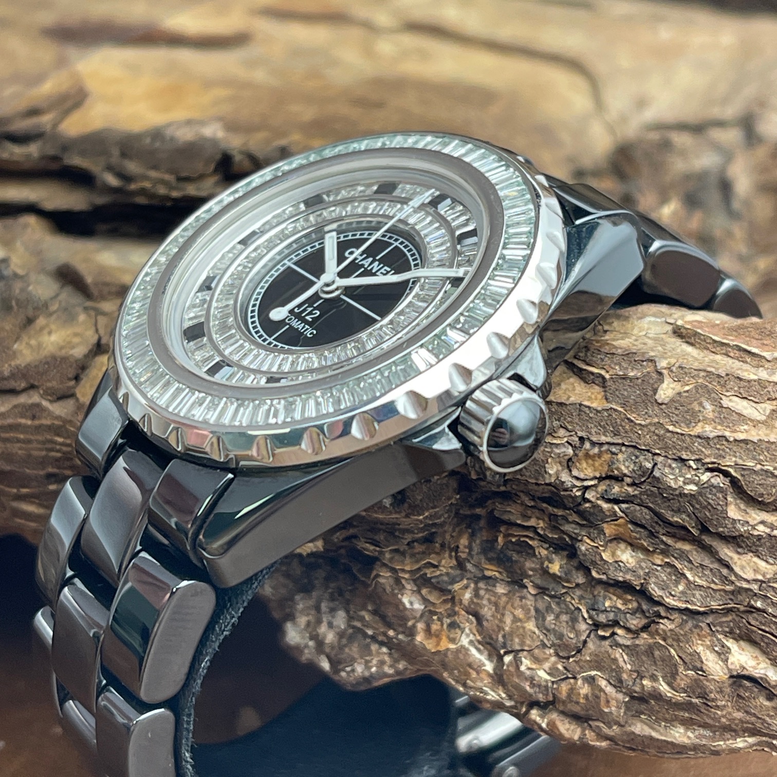 Chanel - J12 - Ref. J12/H2025 - Diamatbesatz Zifferblatt - Keramik/Stahl
