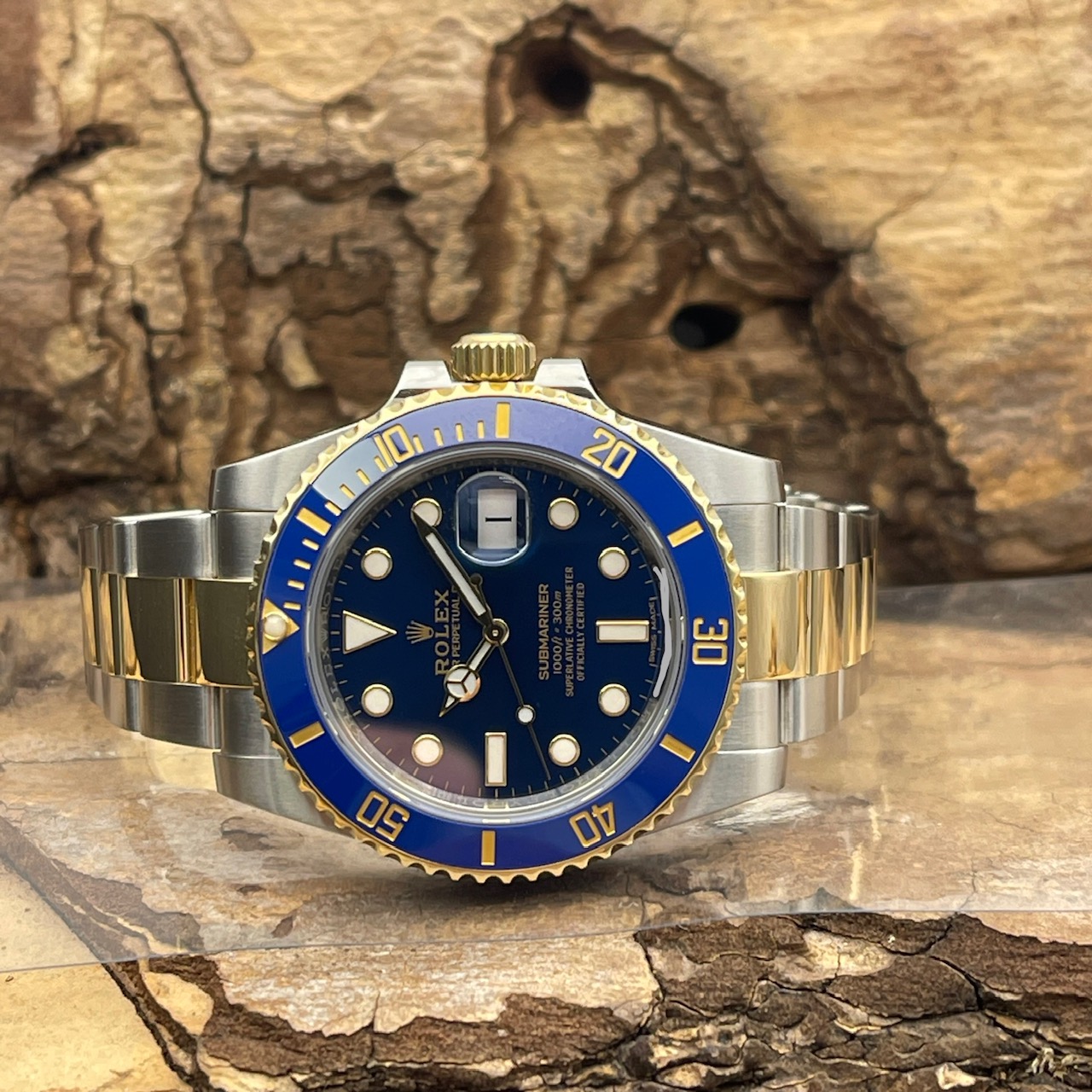 Rolex - Submariner Gelbgold/Stahl - Blaues Blatt - Box/Papiere 2018 - Ref. 116613LB