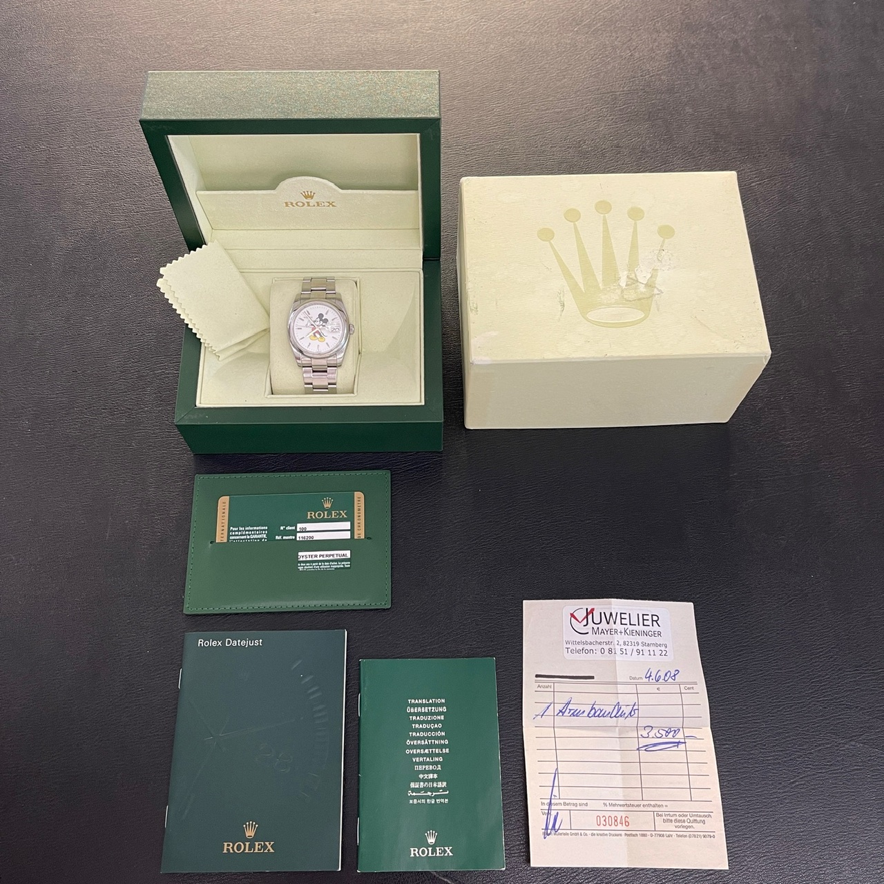 Rolex - Datejust 36 Mickey - B & P 2008 LC100 - Ref. 116200