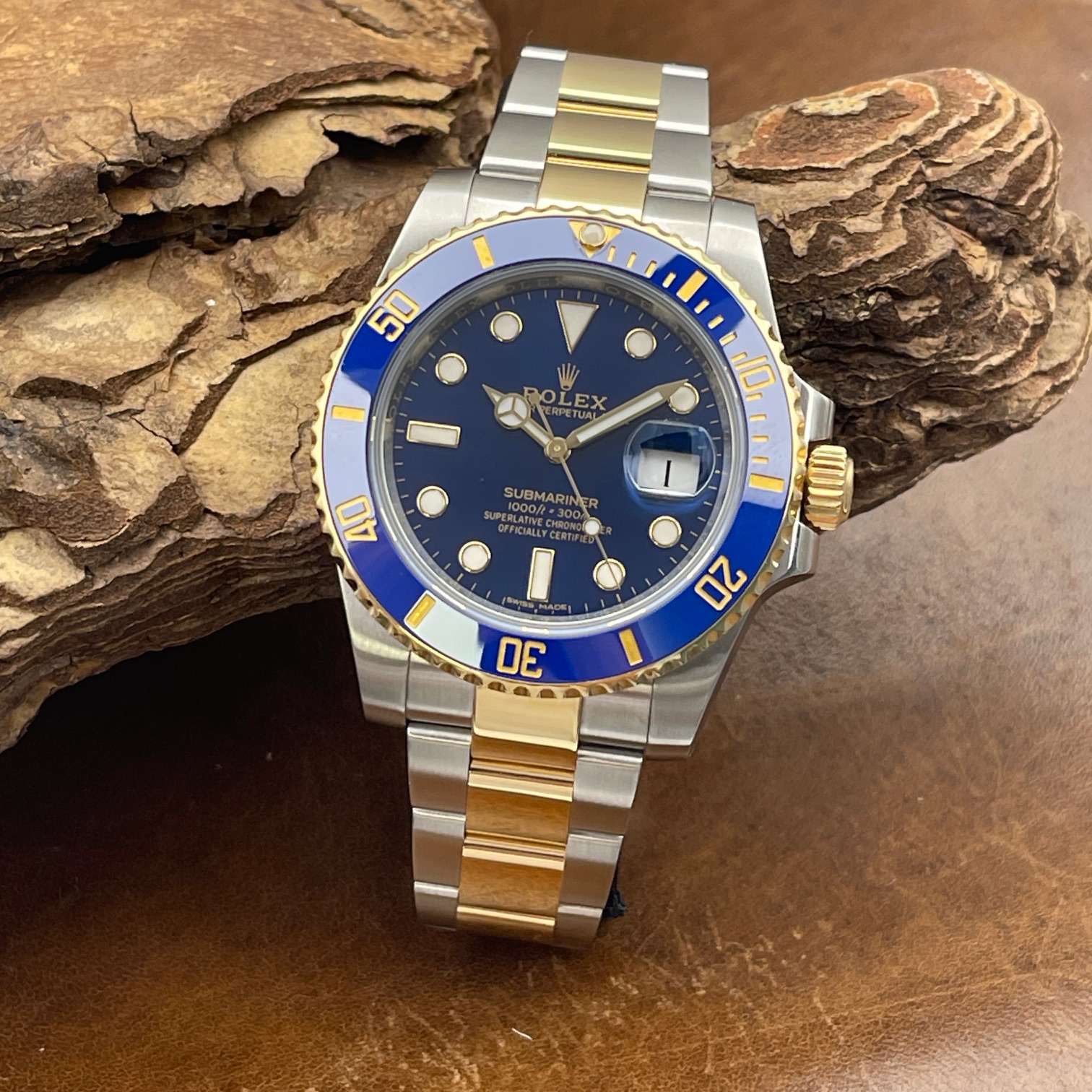 Rolex - Submariner Gelbgold/Stahl - Blaues Blatt - Box/Papiere 2018 - Ref. 116613LB