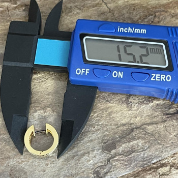 Creolen GG 750 mit jeweils 12 Diamanten besetzt - ca. 0,25ct