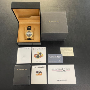 Bulgari - Diagono Fly-Back Chrono - FULLSET - 750er Gelbgold - Ref. SC40G