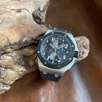 Audemars Piguet - Royal Oak Offshore Chrono Tourbillon Platinum - FULLSET - Ref. 26388PO.OO.D027CA.01
