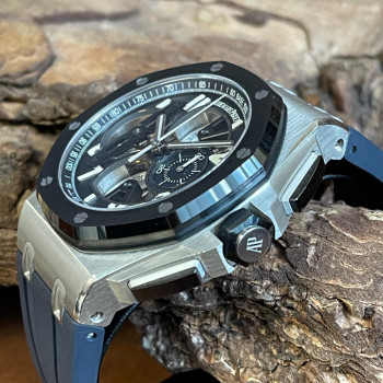 Audemars Piguet - Royal Oak Offshore Chrono Tourbillon Platinum - FULLSET - Ref. 26388PO.OO.D027CA.01