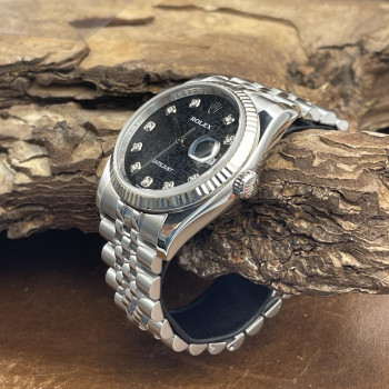 Rolex - Datejust 36 - Edelstahl/Weißgold/Diamanten - Box & Papiere 2008 - Ref. 116234