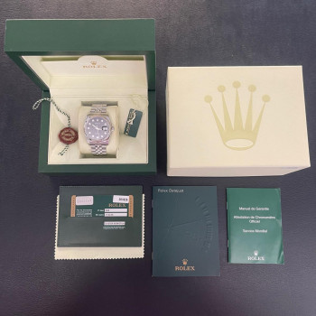 Rolex - Datejust 36 - Edelstahl/Weißgold/Diamanten - Box & Papiere 2008 - Ref. 116234