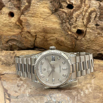 Rolex - Day-Date 36 Dia - 750er Weißgold DIAMANT - FULLSET 2010 - Ref. 118339