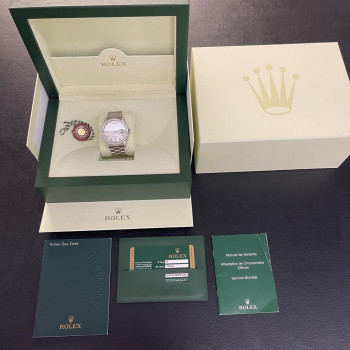 Rolex - Day-Date 36 Dia - 750er white gold - Dia-Bezel (AFTERMARKET) - FULLSET 2010 - Ref. 118339