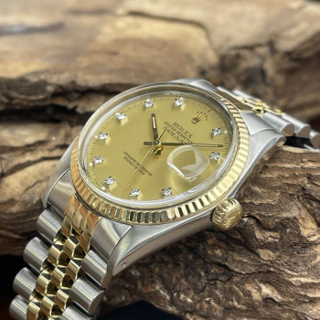 Rolex - Datejust 36 Honey Dia Dial - Ref. 16013 - papers 1985