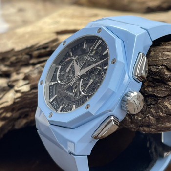 Hublot - Classic Fusion Aerofusion 45 Ltd. Chrono Orlinski Sky Blue Ceramic - FULLSET 2022 - Ref. 525.ES.0170.RX.ORL22