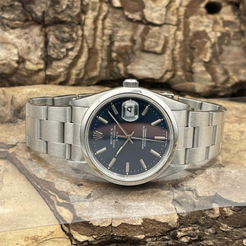 Rolex - Date 34 Stahl - blaues Tritium-Blatt - Ref. 15200