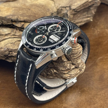 Tag Heuer Carrera Cal. 16 Chronograph Box und Papieren ,  Ref. CV2A10.FC6235