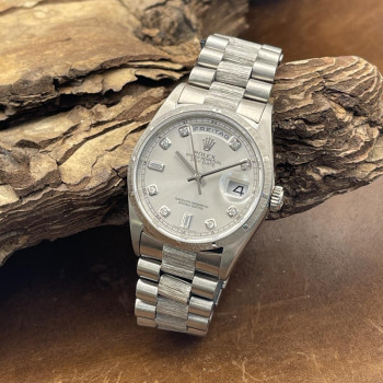 Rolex - Day-Date 36 BORKE Dia - 750er Weißgold - Wempe Serrvice - Ref. 18079