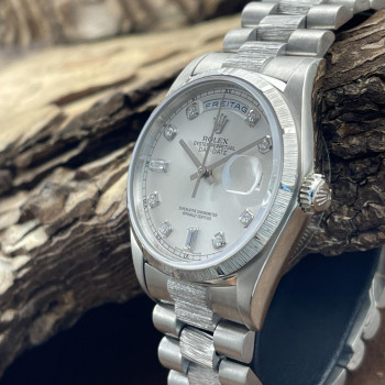 Rolex - Day-Date 36 BORKE Dia - 750er Weißgold - Wempe Serrvice - Ref. 18079