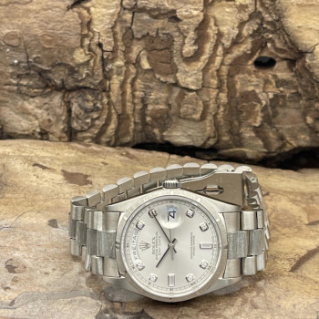 Rolex - Day-Date 36 BORKE Dia - 750er Weißgold - Wempe Serrvice - Ref. 18079