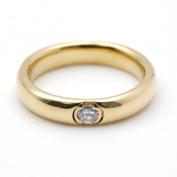 Ring 18kt Gelbgold  mit ca. 0,15ct Brillant