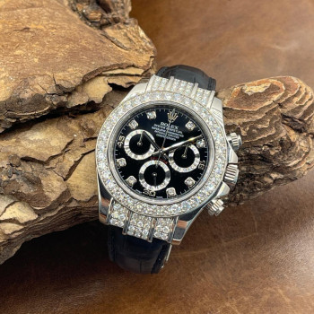Rolex - Daytona 18kt Weißgold mit Rolex Diamantbesatz - FULLSET 2007 - 116599RBR