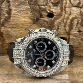 Rolex - Daytona 18kt Weißgold mit Rolex Diamantbesatz - FULLSET 2007 - 116599RBR