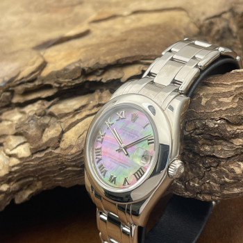 Rolex - Pearlmaster 34 Weißgold - Perlmutt - FULLSET 2001 - Ref. 81209