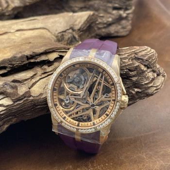 Roger Dubuis - Excalibur Rosé Monobalancier - Diamonds - NEW GOODS - FULLSET 2026 - Ref. RDDBEX0953