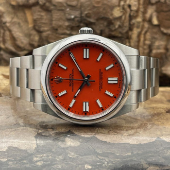 Rolex - Oyster Perpetual 41 - Korallenrot - Box & Papiere - Ref. 124300