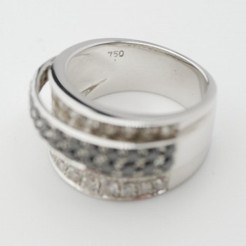 Ring 750 Weißgold mit Diamantbesatz