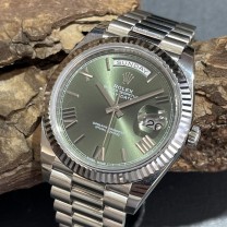 Rolex Day-Date 40 - Green Olive 750 white gold - Ref. 228239