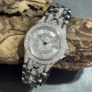 Patek Philippe Neptune Lady - 750 white gold - Mother of pearl-Dia Dial - Ref. 4881/120G-001