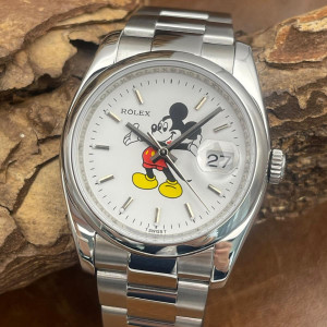 Rolex - Datejust 36 Mickey - Box & Papiere 2008 LC100 - Ref. 116200
