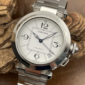 Cartier - Pasha C Edelstahl - FULLSET 2008 German - Ref. W31074M7