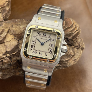 Cartier - Santos Galbee Ladies - 18Kt Gold/Edelstahl - Ref. 166930